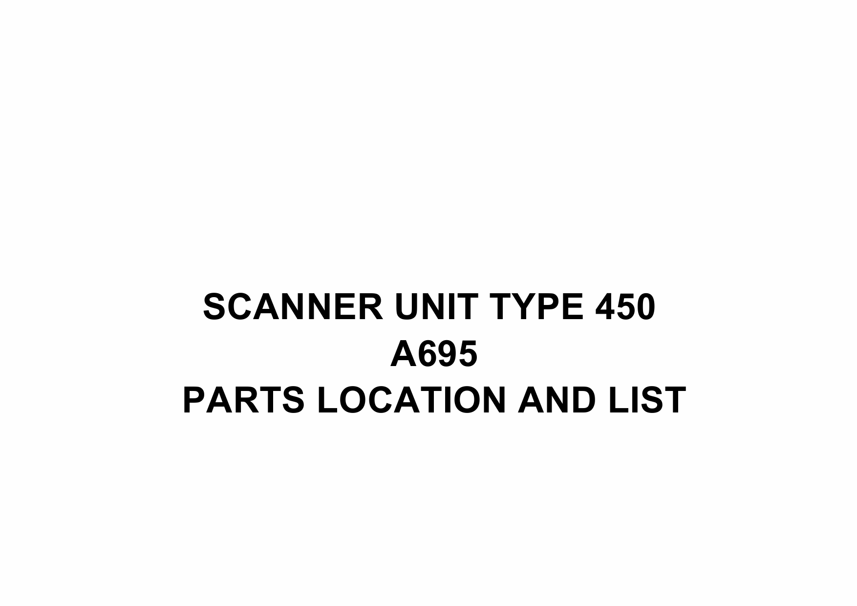 RICOH Options A695 SCANNER-UNIT-TYPE-450 Parts Catalog PDF download-1